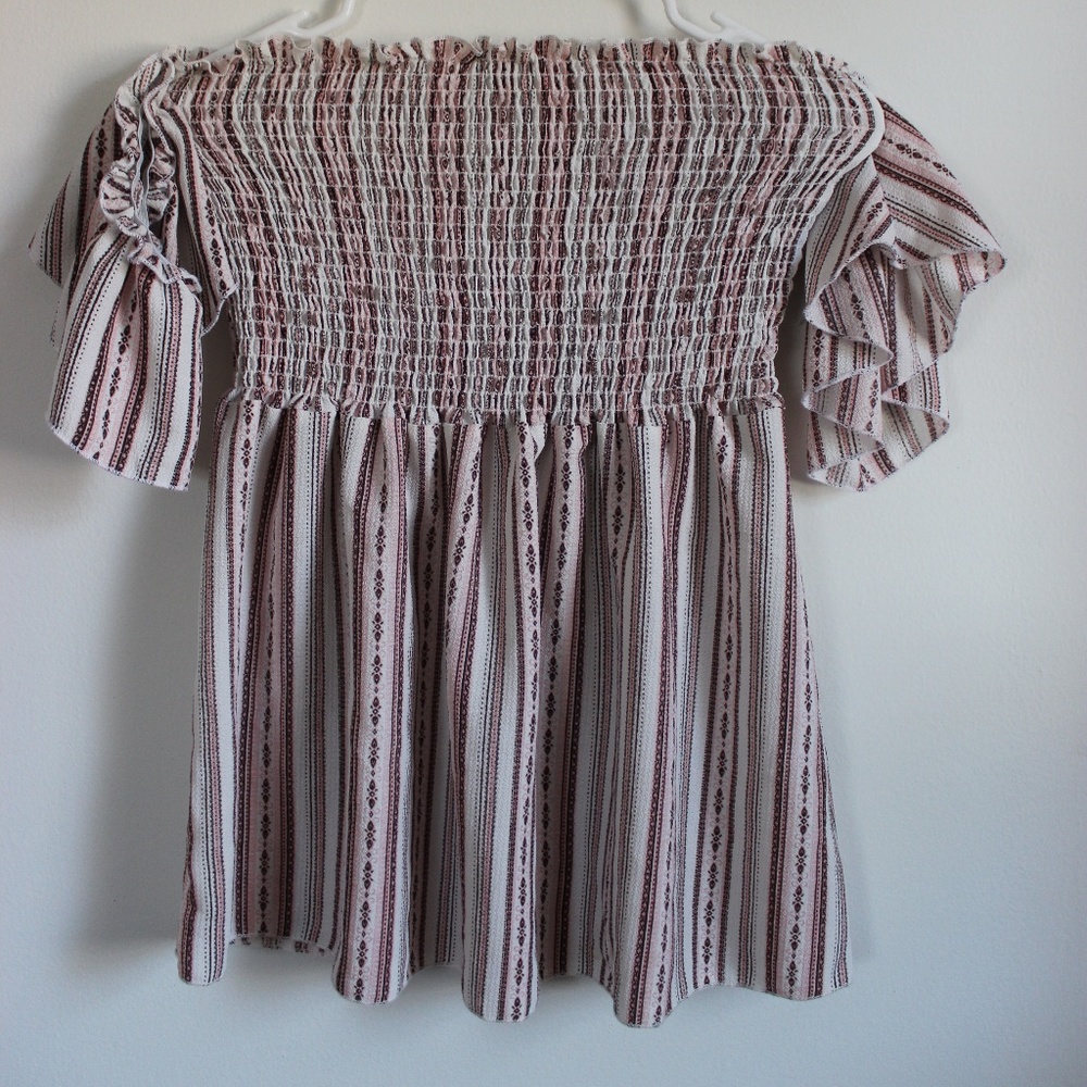 Patterned Off the Shoulder Top